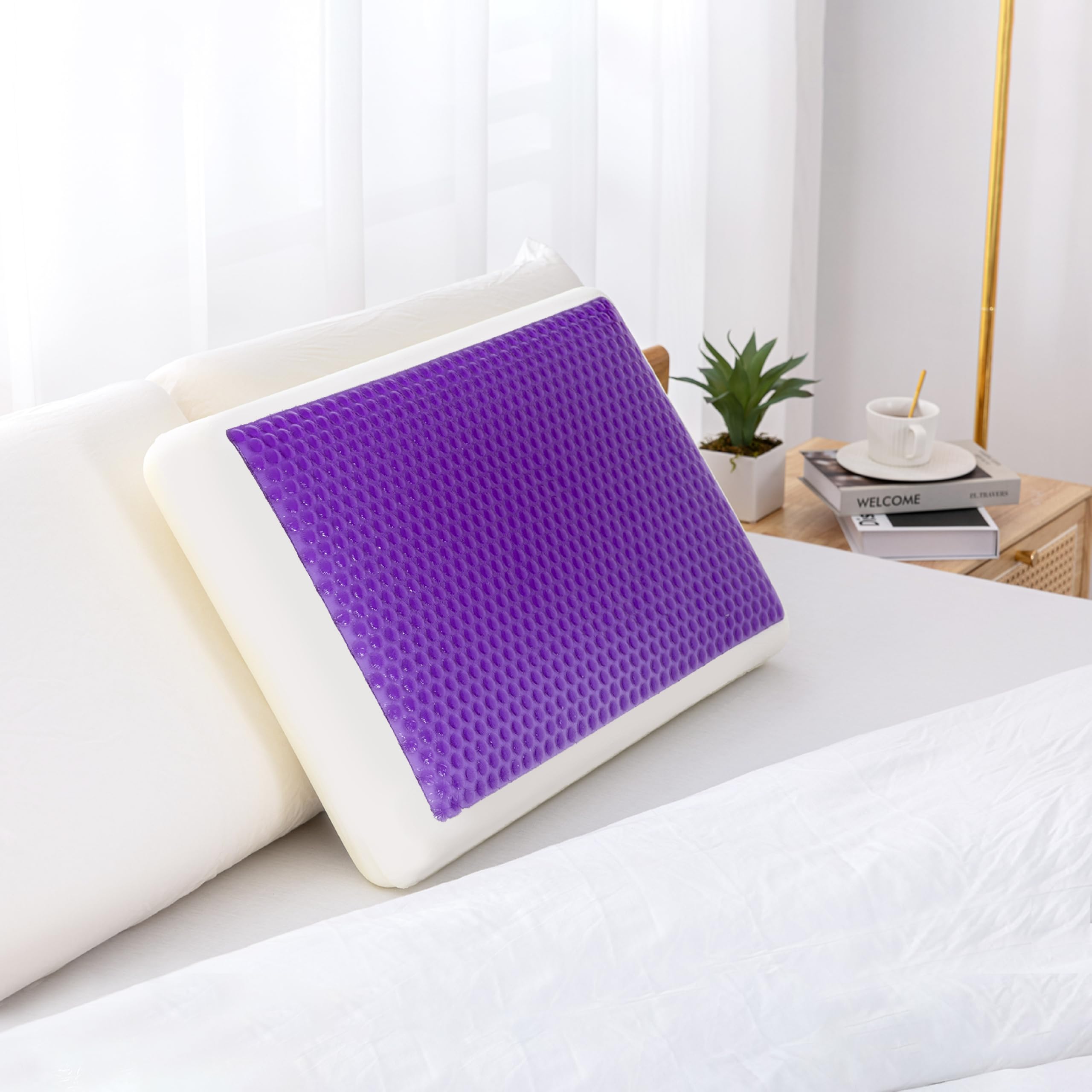 Egohome all-season comfort setup in bed for year-round use.