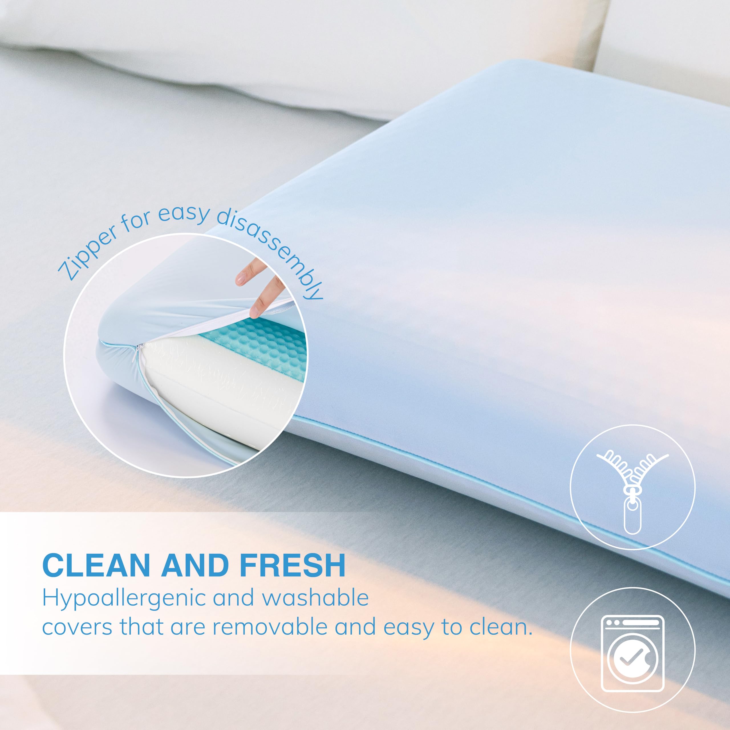 EGOHOME standard size blue pillow for versatile use
