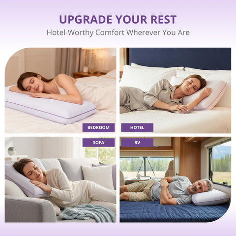 EGOHOME cooling pillow breathable fabric promotes airflow and warm-night comfort
