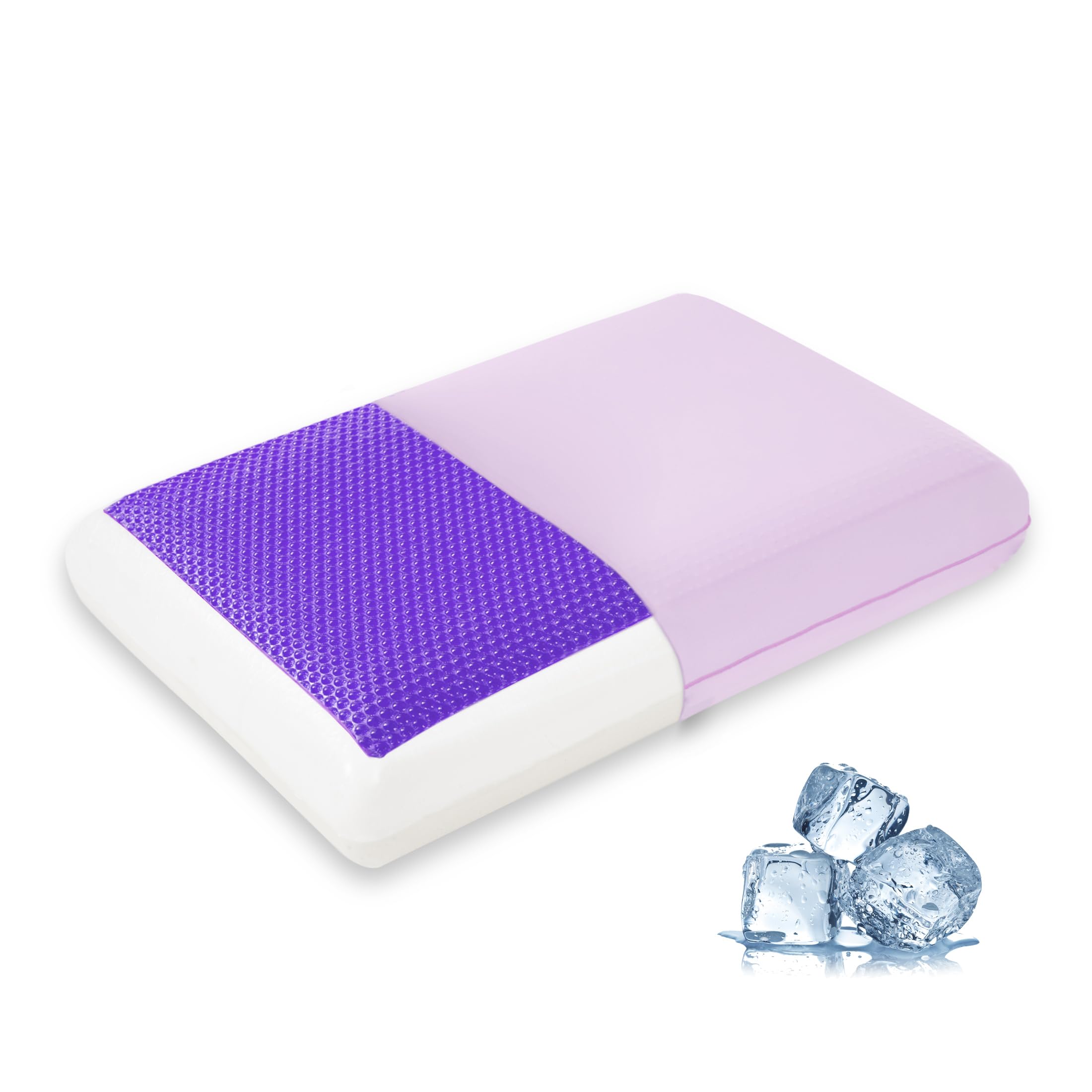 EGOHOME cooling pillow gel layer close-up shows instant cool feel for hot sleepers