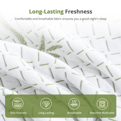 EGOHOME green tea gel memory foam top layer for cooling comfort.