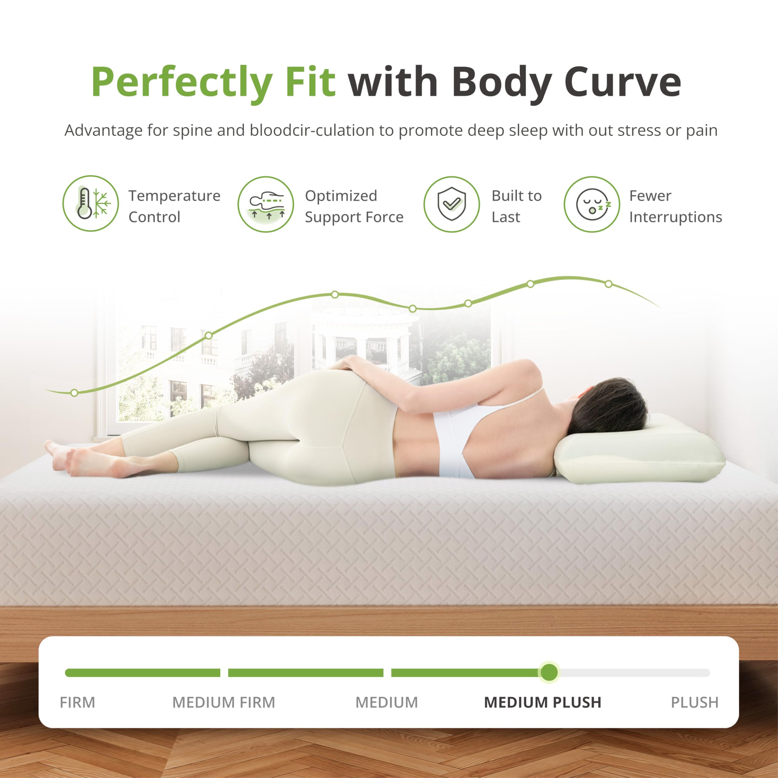 EGOHOME pressure relief memory foam contours to your body.