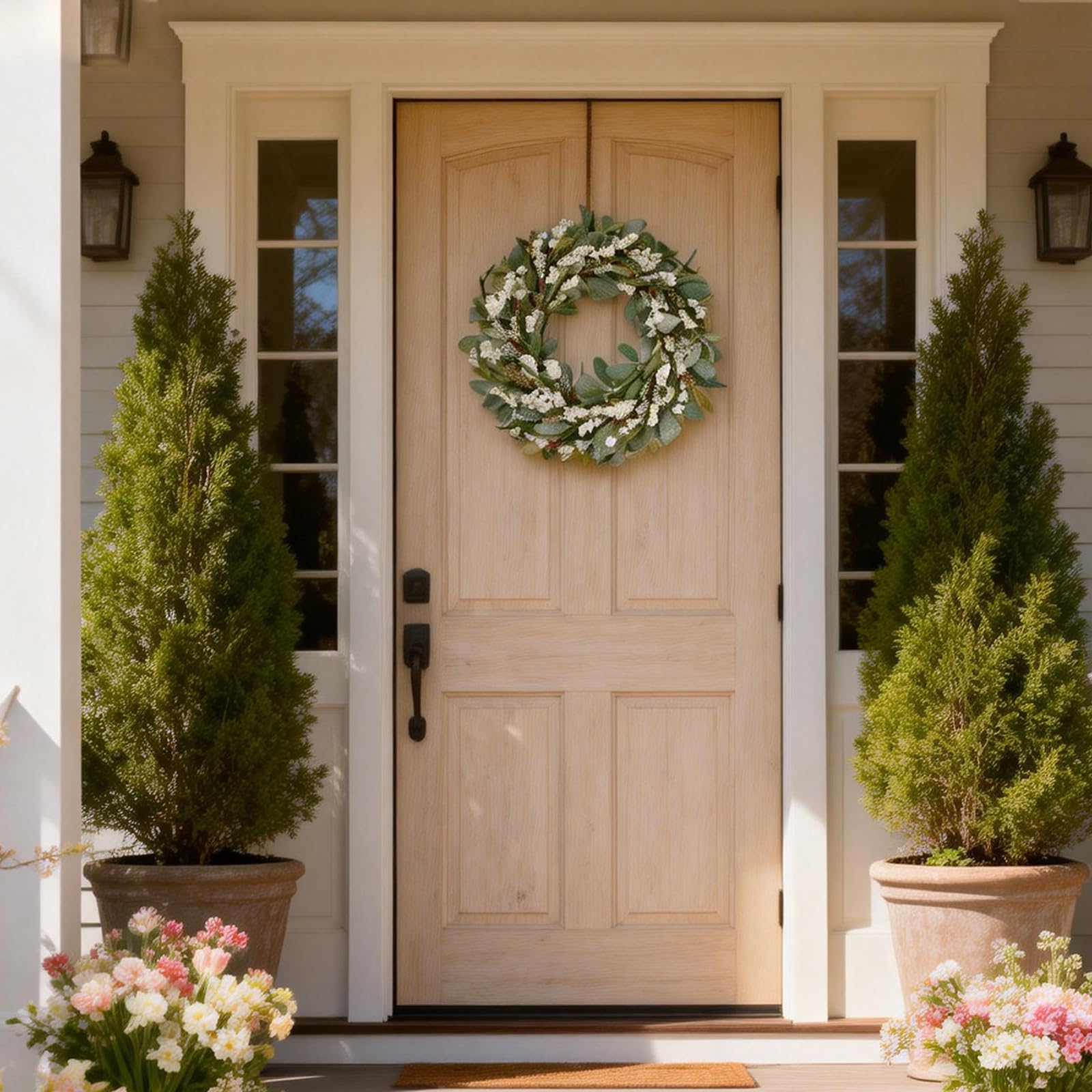 egolot all-seasons greenery wreath adds timeless texture to interiors and exteriors.