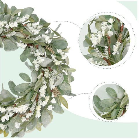 egolot ivory forsythia flowers wreath complements neutral styling and seasonal versatility.
