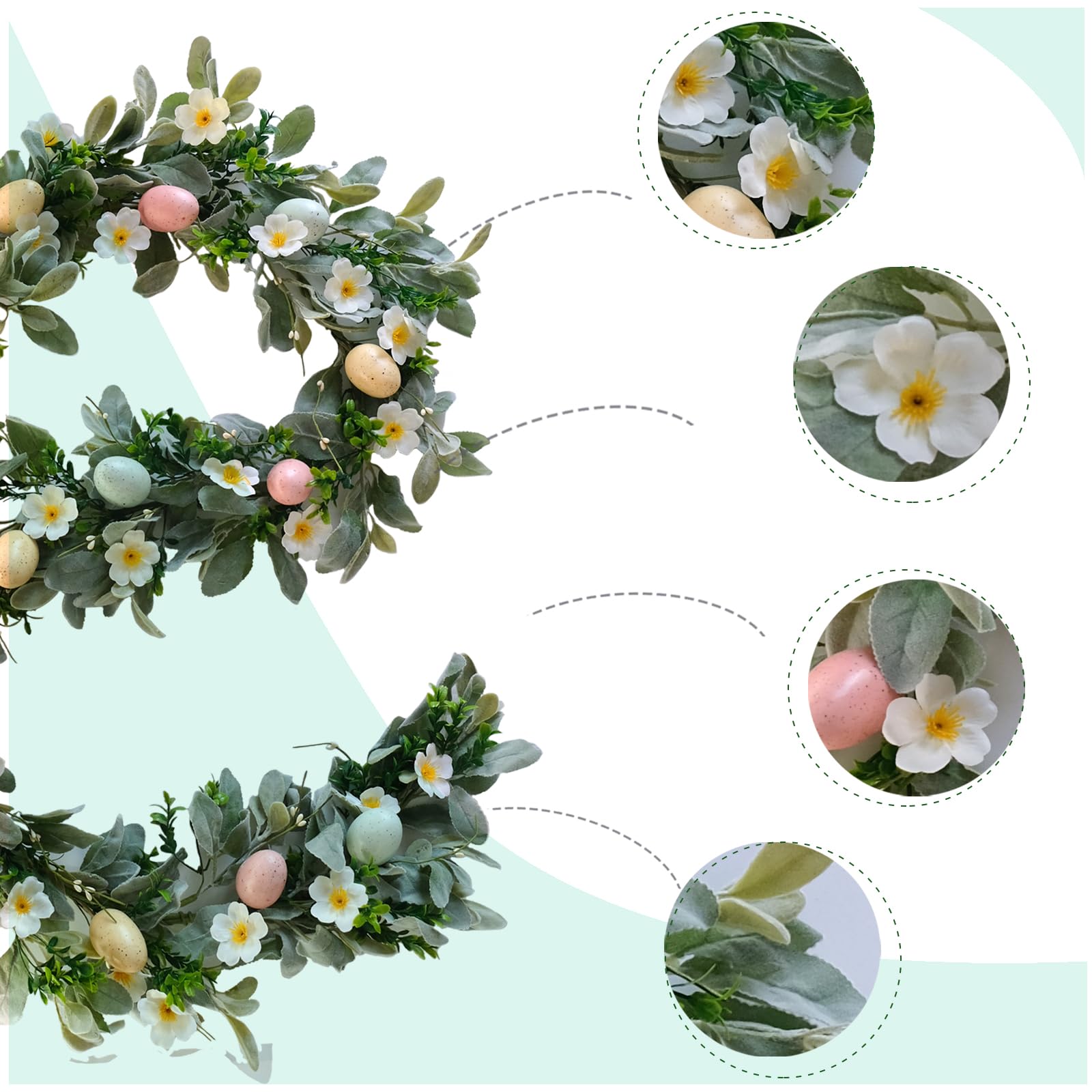 egolot lamb ears leaves garland adds year-round greenery indoors.