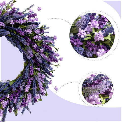 Egolot lavender wreath for indoor outdoor decor adds seasonal charm