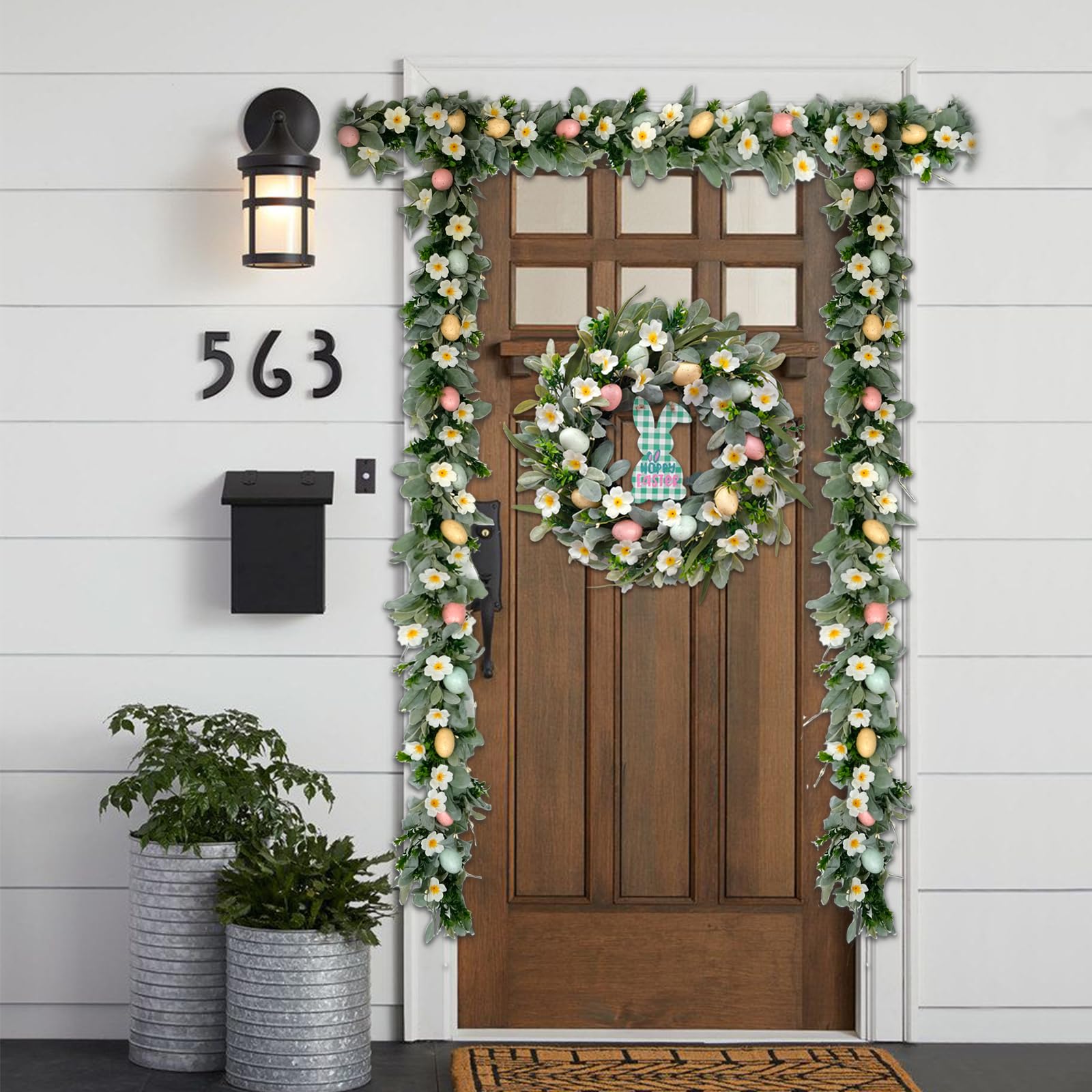 egolot spring flower garland 5-9ft brightens indoor and outdoor spaces.