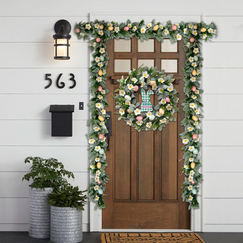 egolot spring flower garland 5-9ft brightens indoor and outdoor spaces.