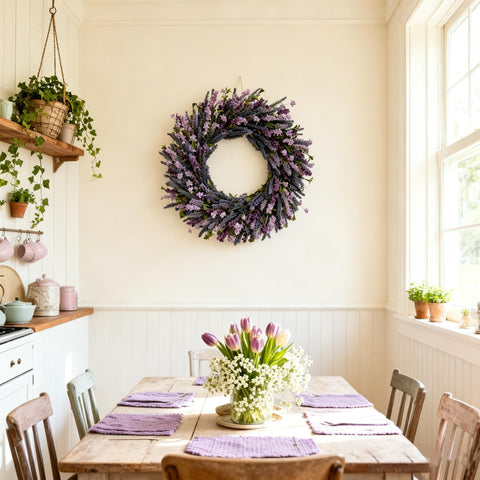 Egolot spring-summer large wreath fills entryways with color and texture