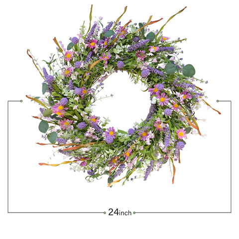 egolot wreath being fluffed to restore fullness.