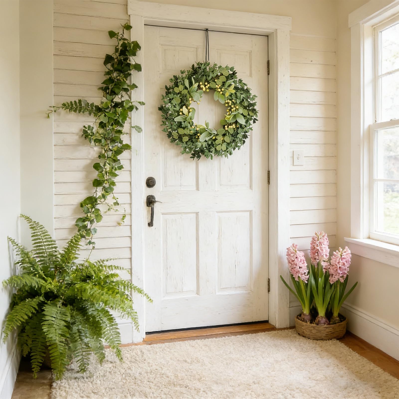 Egolot year-round front door decor suitable indoors or on a covered outdoor door.