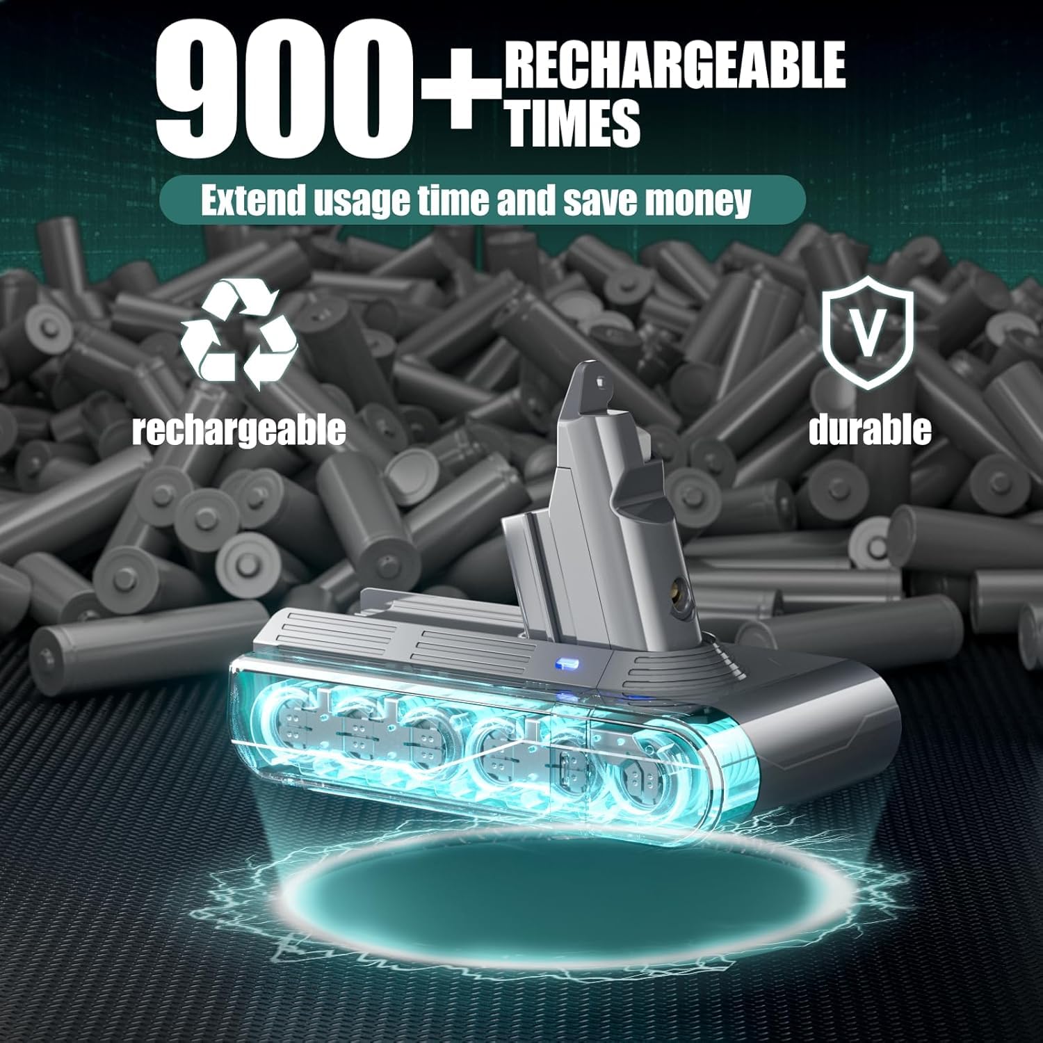 EGR 6200mAh capacity delivers longer run time per charge