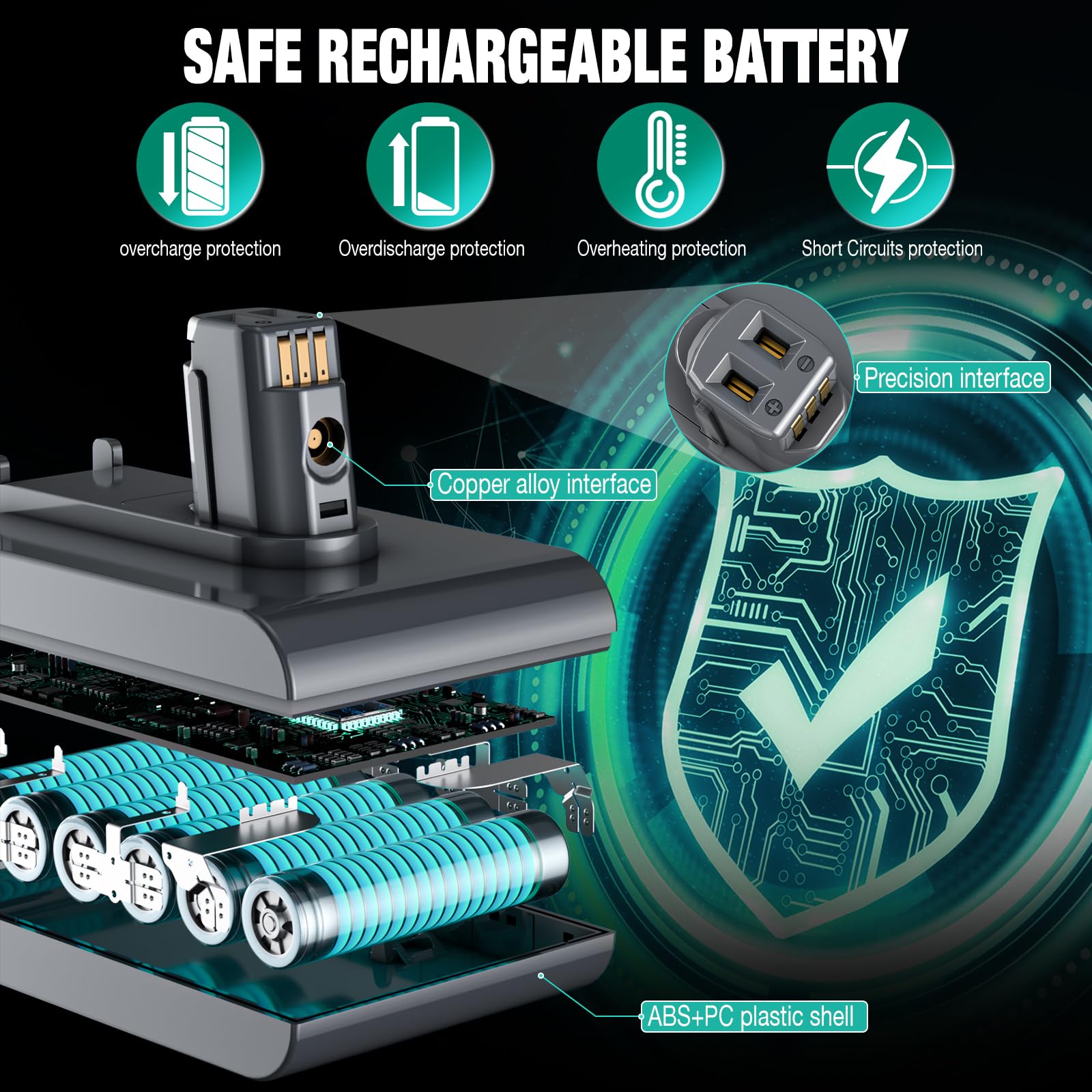 EGR DC35 battery pack includes two filters for easy replacement