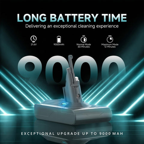 EGR Dyson V8 battery side view showing compact form for easy storage