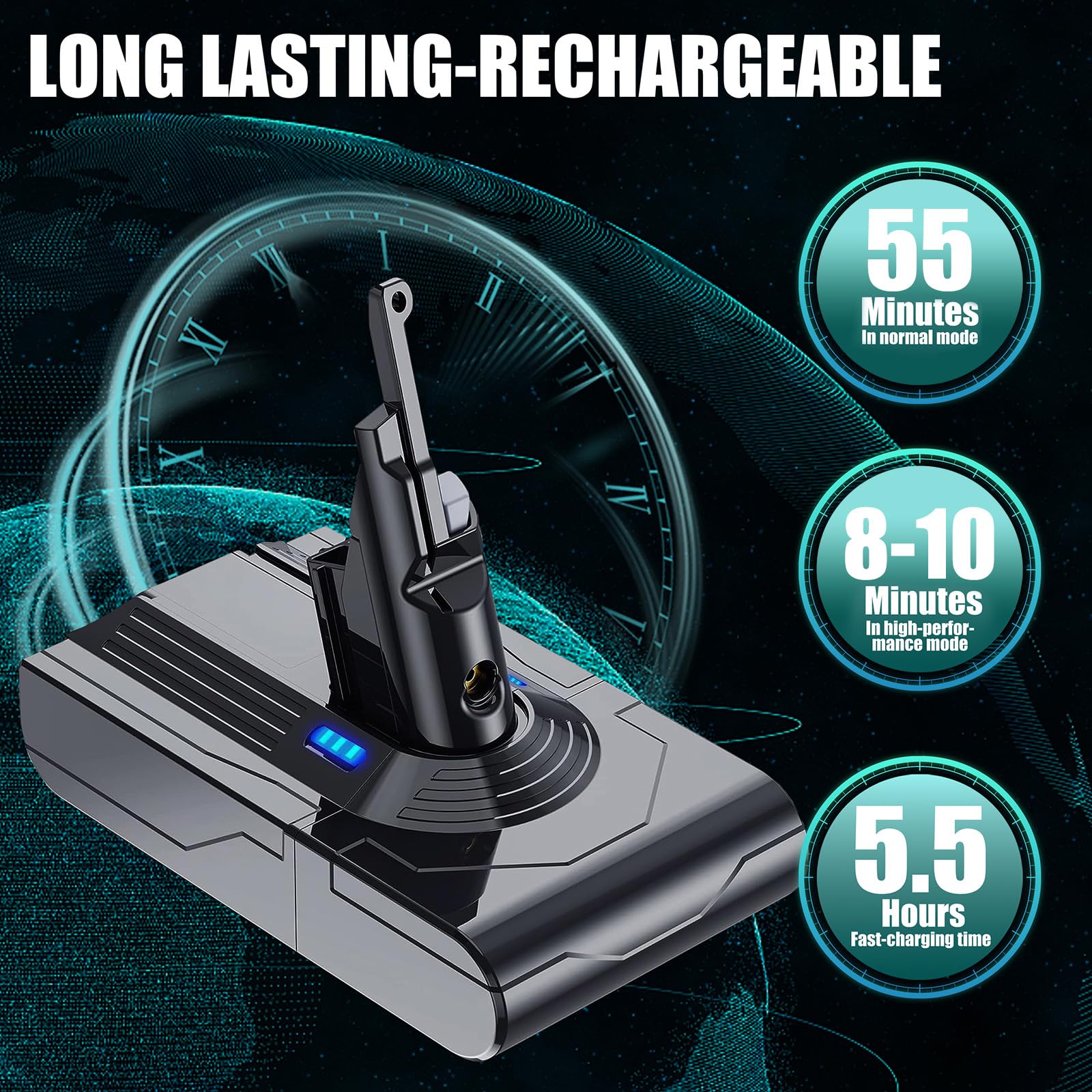 EGR Upgraded V8 battery with dust cover demonstrates safe, organized storage.