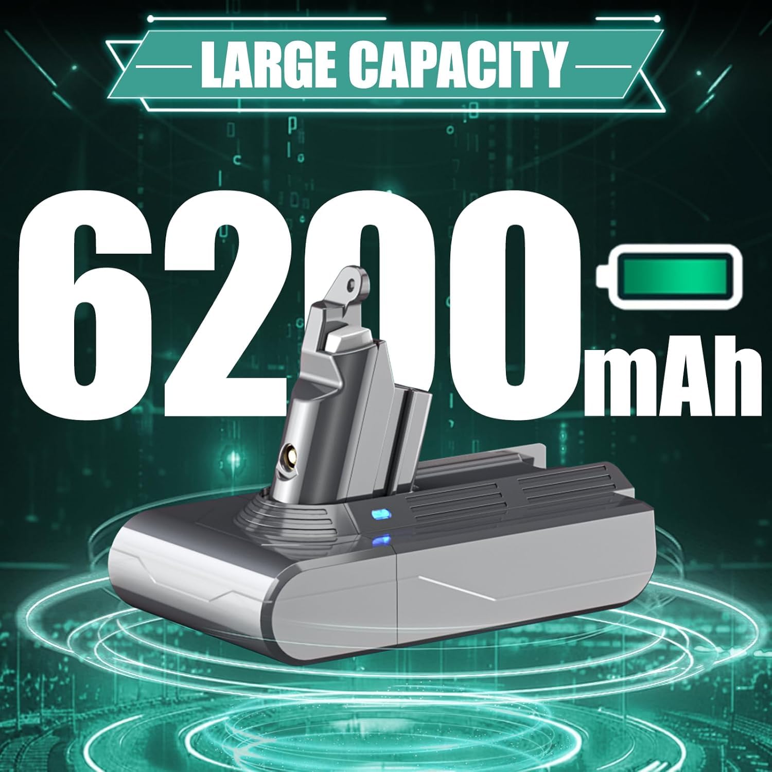 EGR V6 battery LED indicator shows charging status