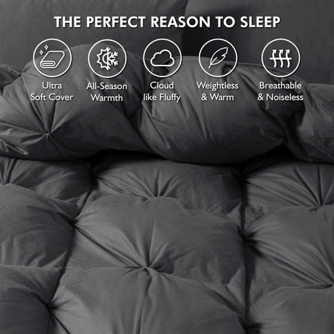 Egyptian Bedding 75 oz fill weight provides substantial warmth without bulk