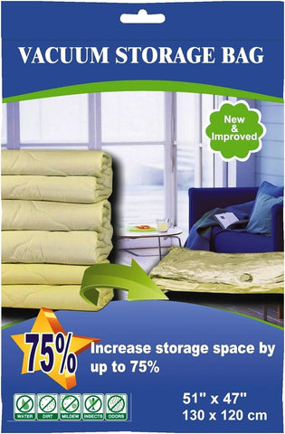 ehomegoods five-pack extra jumbo vacuum bags front view for large item storage