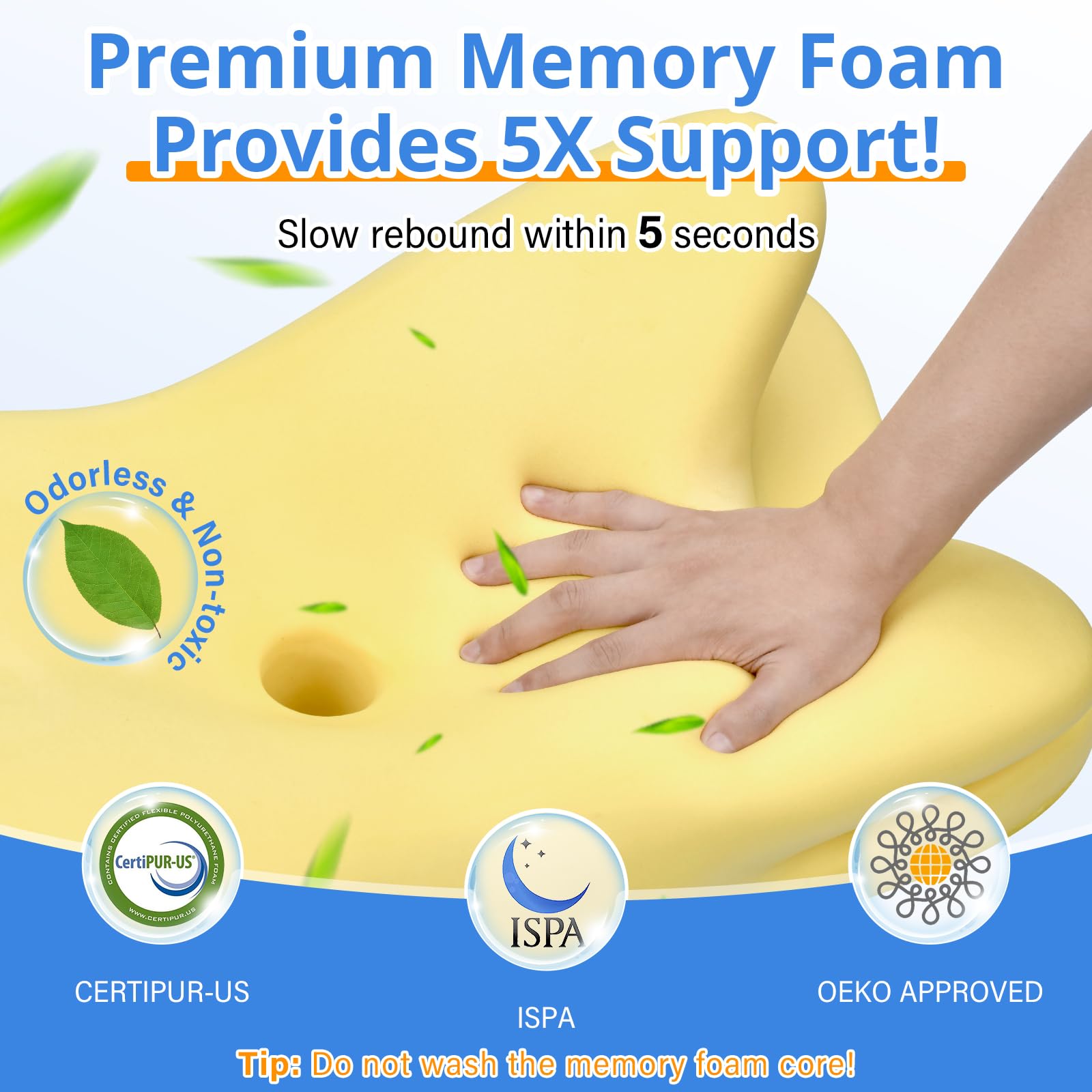 Ehomfory cooling pillowcase with 3D mesh promotes airflow and freshness.