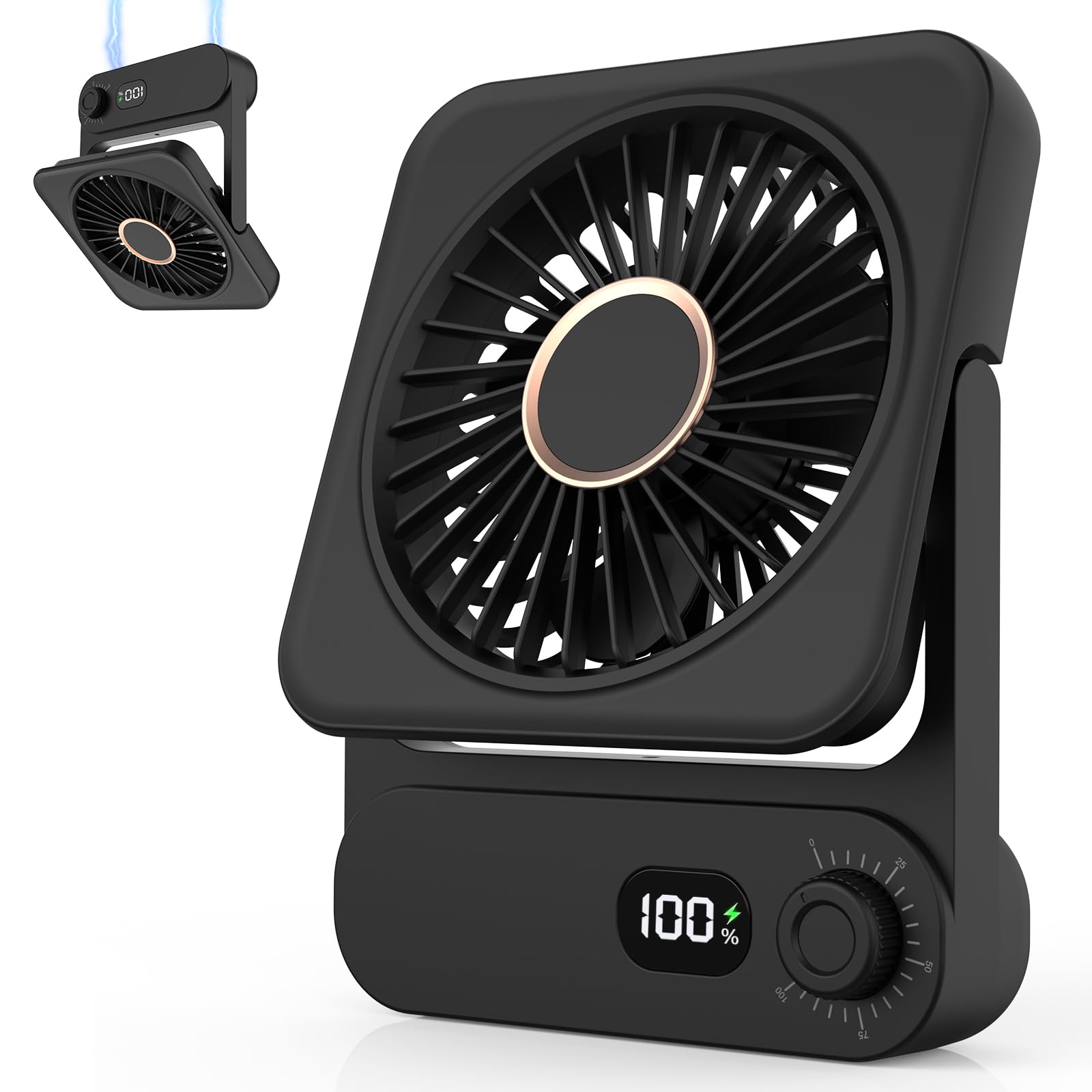 Ehoyal cruise fan mounted on a magnetic base for secure cabin-wall cooling.