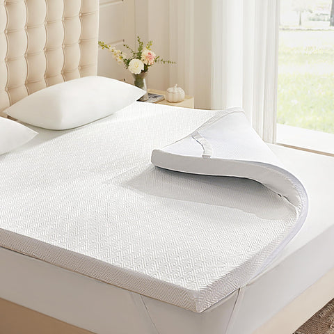 Eiayeebil memory foam topper unboxed expanding into a comfortable twin bed surface