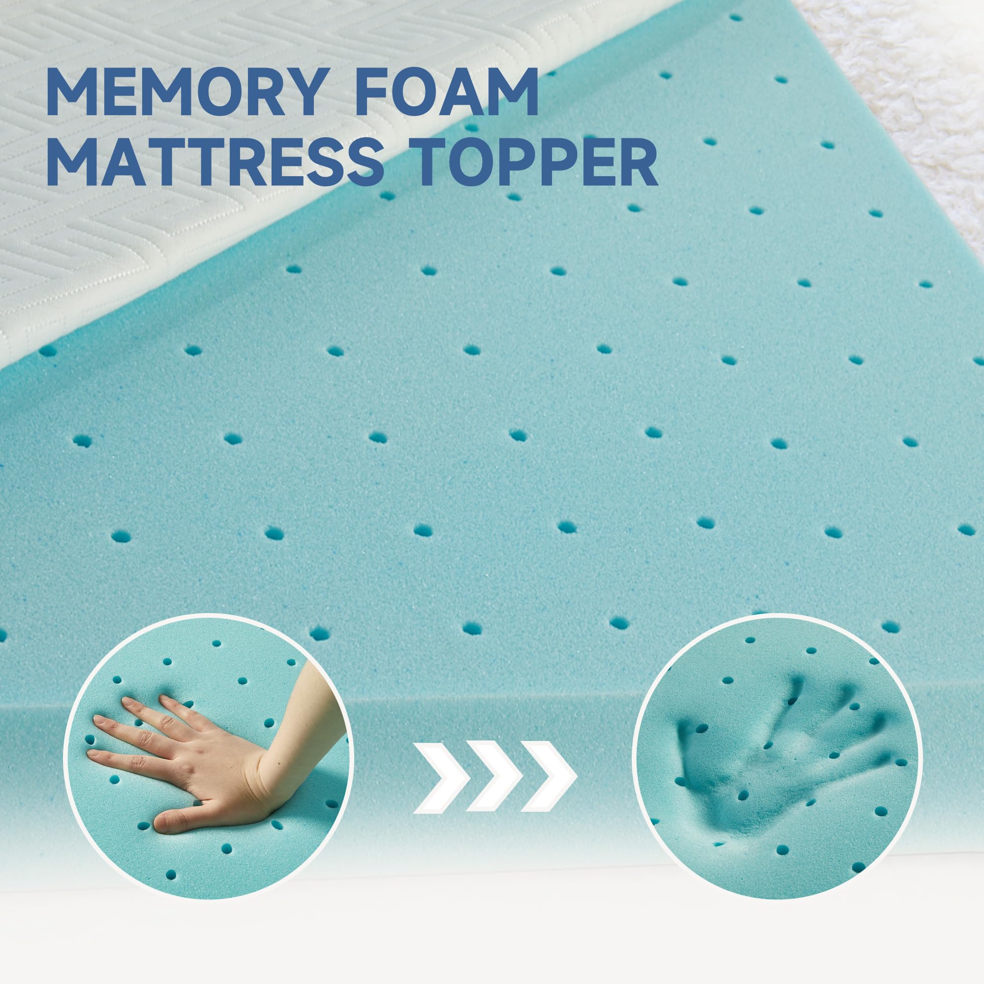 Eiayeebil ventilated foam aids airflow for cooler, more comfortable sleep