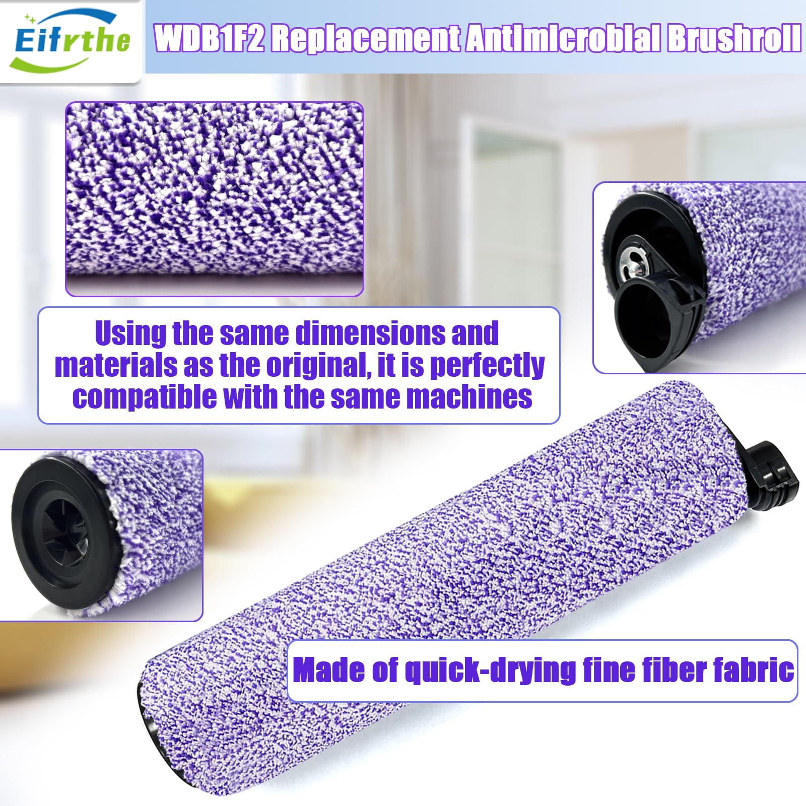 Eifrthe WDB1F2 soft microfiber brush detail for thorough surface cleaning