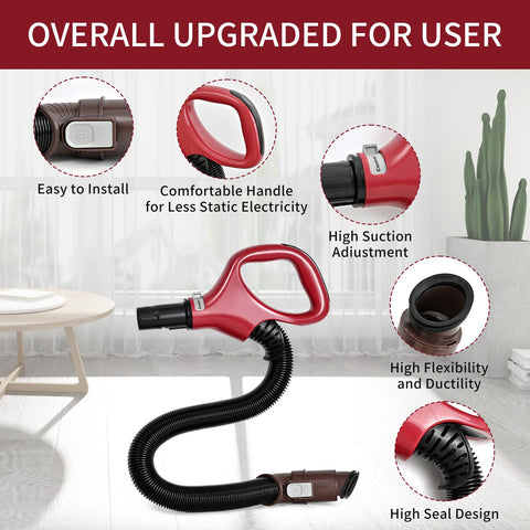 Eifrthe ZU560 hose handle in use, reaching under furniture with ease