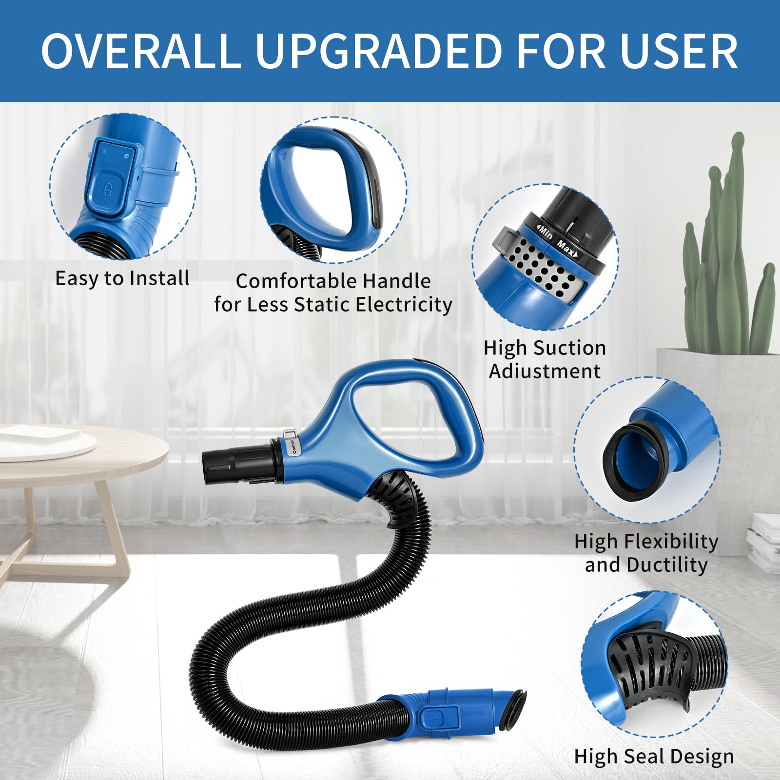 Eifrthe ZU562 replacement hose handle, compatible with multiple Shark models for easy swaps.
