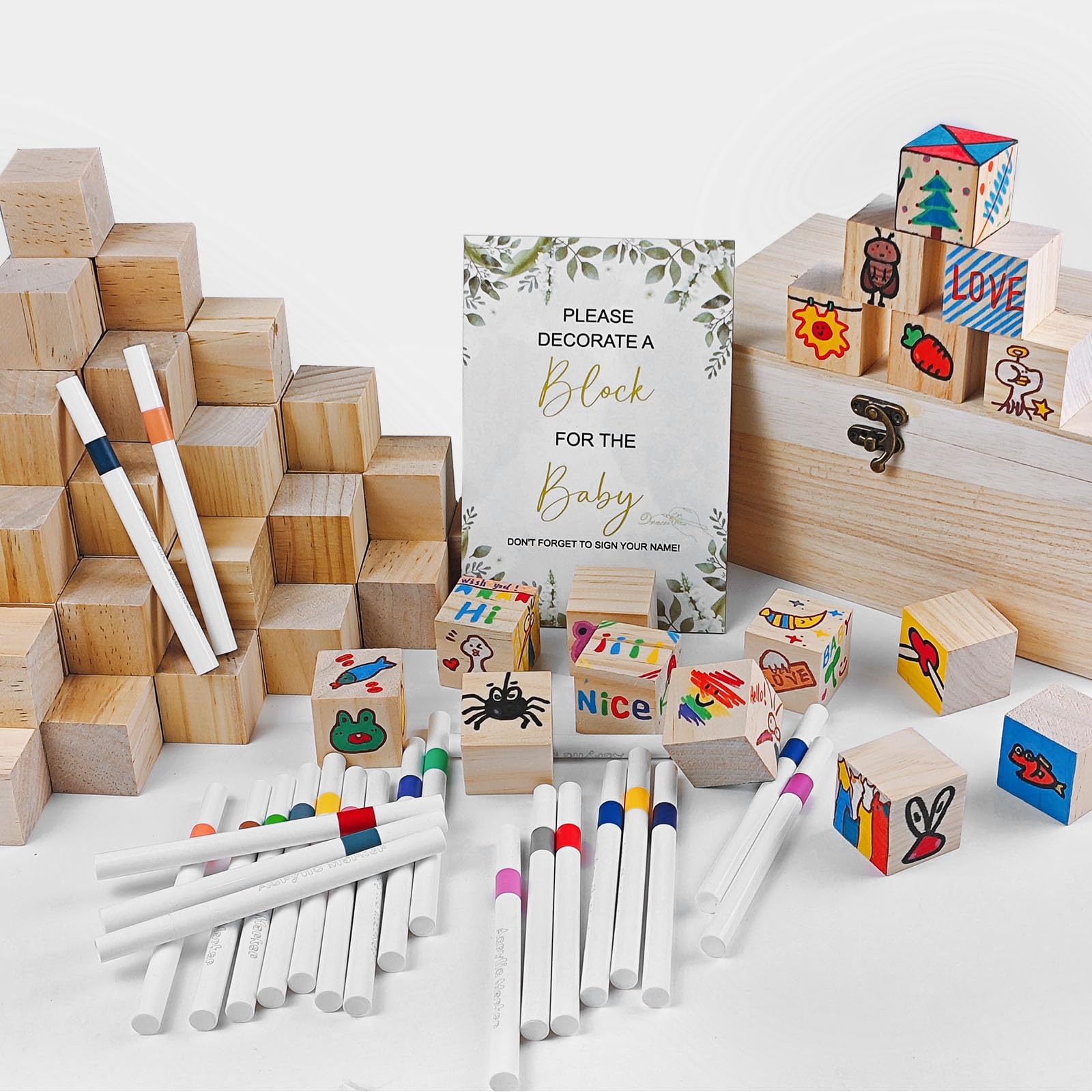 EIGTWEN 24 acrylic paint pens for vibrant color on wood