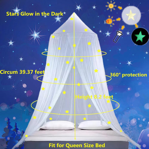 Eimilaly bed canopy with dense encrypted mesh for safe airflow