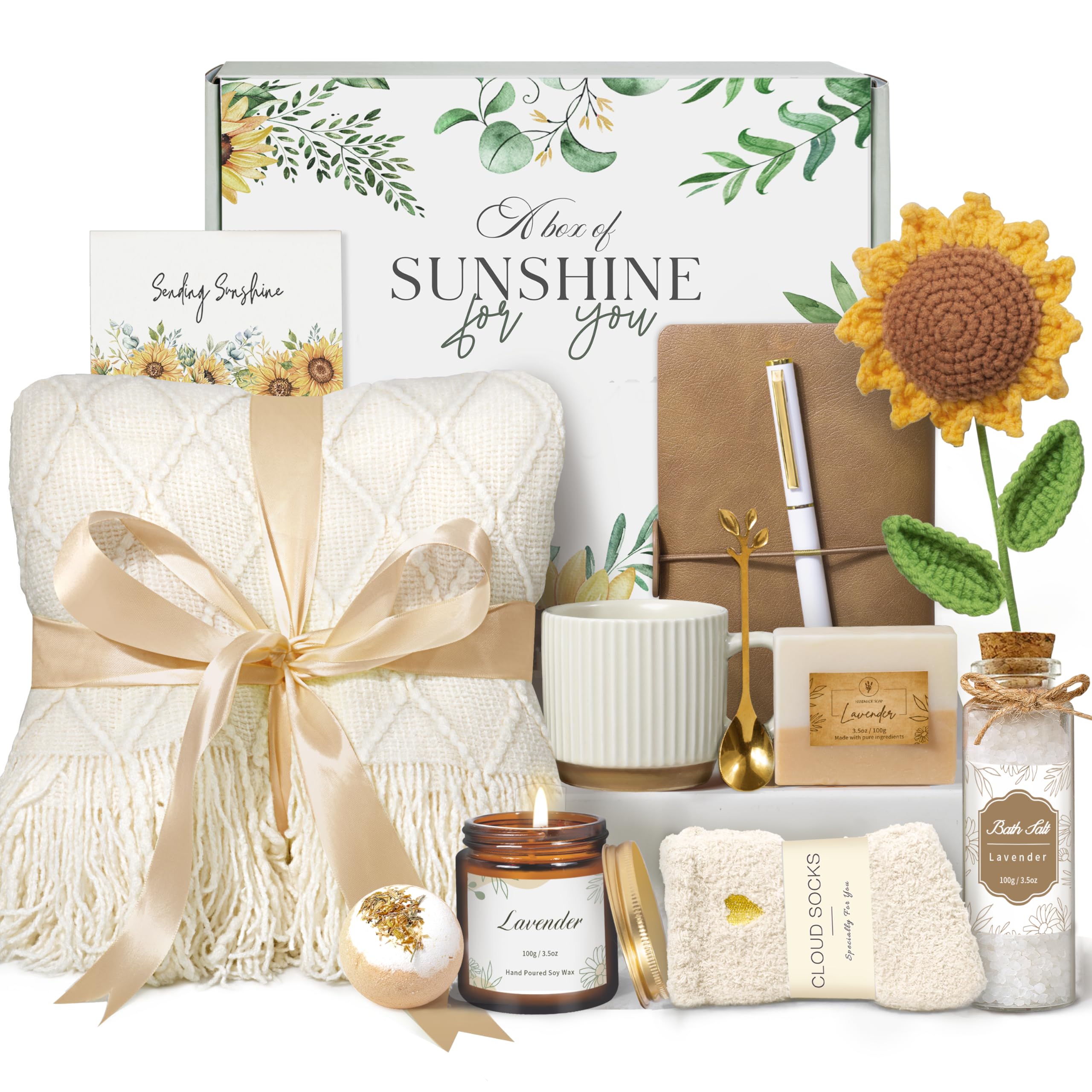 EIRNAY care-package blanket provides soft warmth for cozy evenings at home.