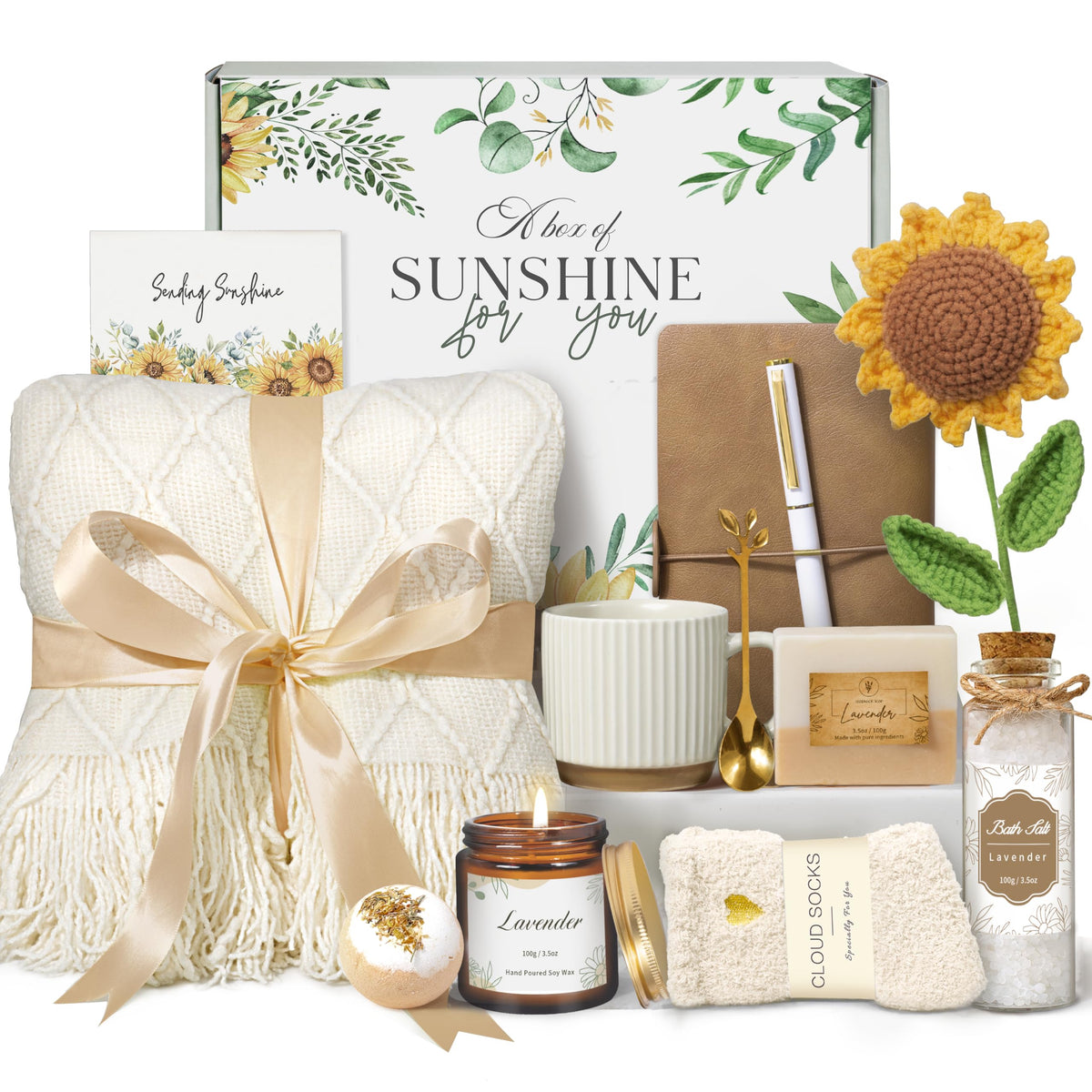EIRNAY care-package blanket provides soft warmth for cozy evenings at home.
