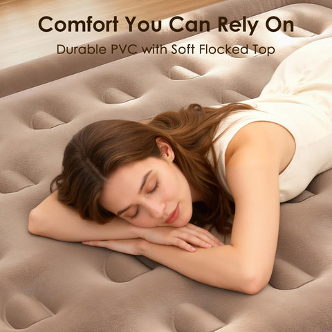 Eisenfuer air mattress queen 18-inch raised height feels like a real bed.