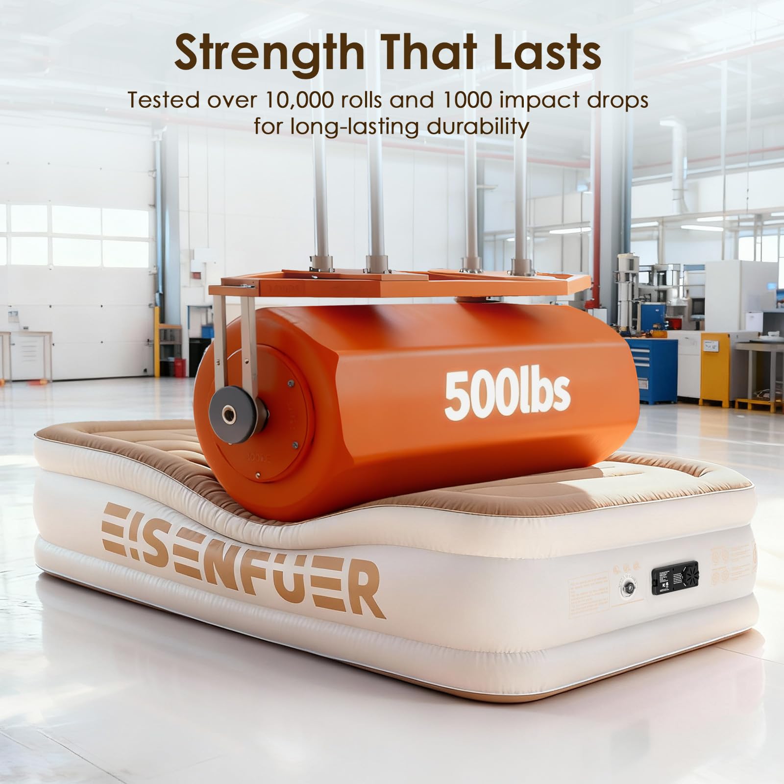 EISENFUER mattress includes carry bag for simple transport.