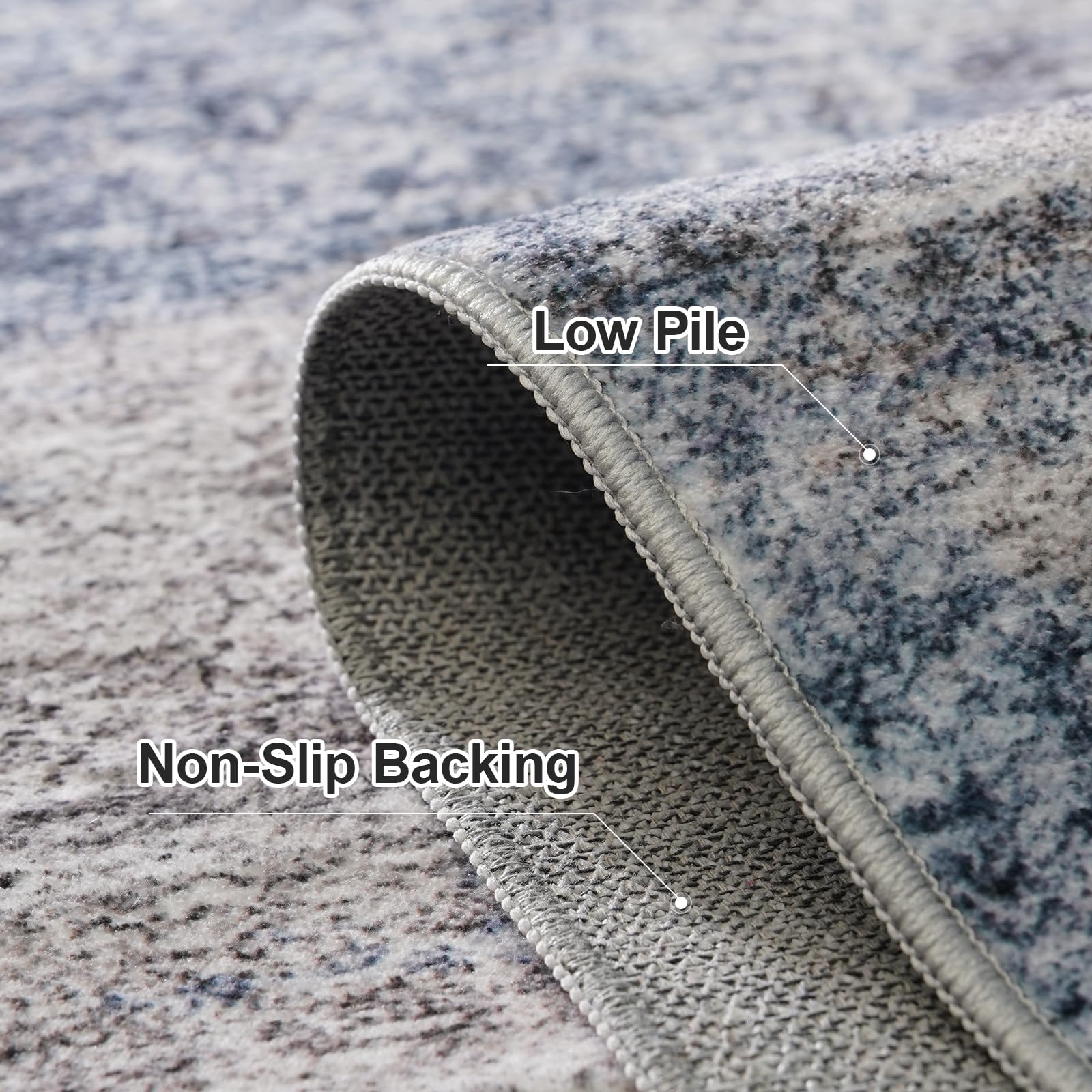 EISUROM kids and pets friendly rug for busy homes