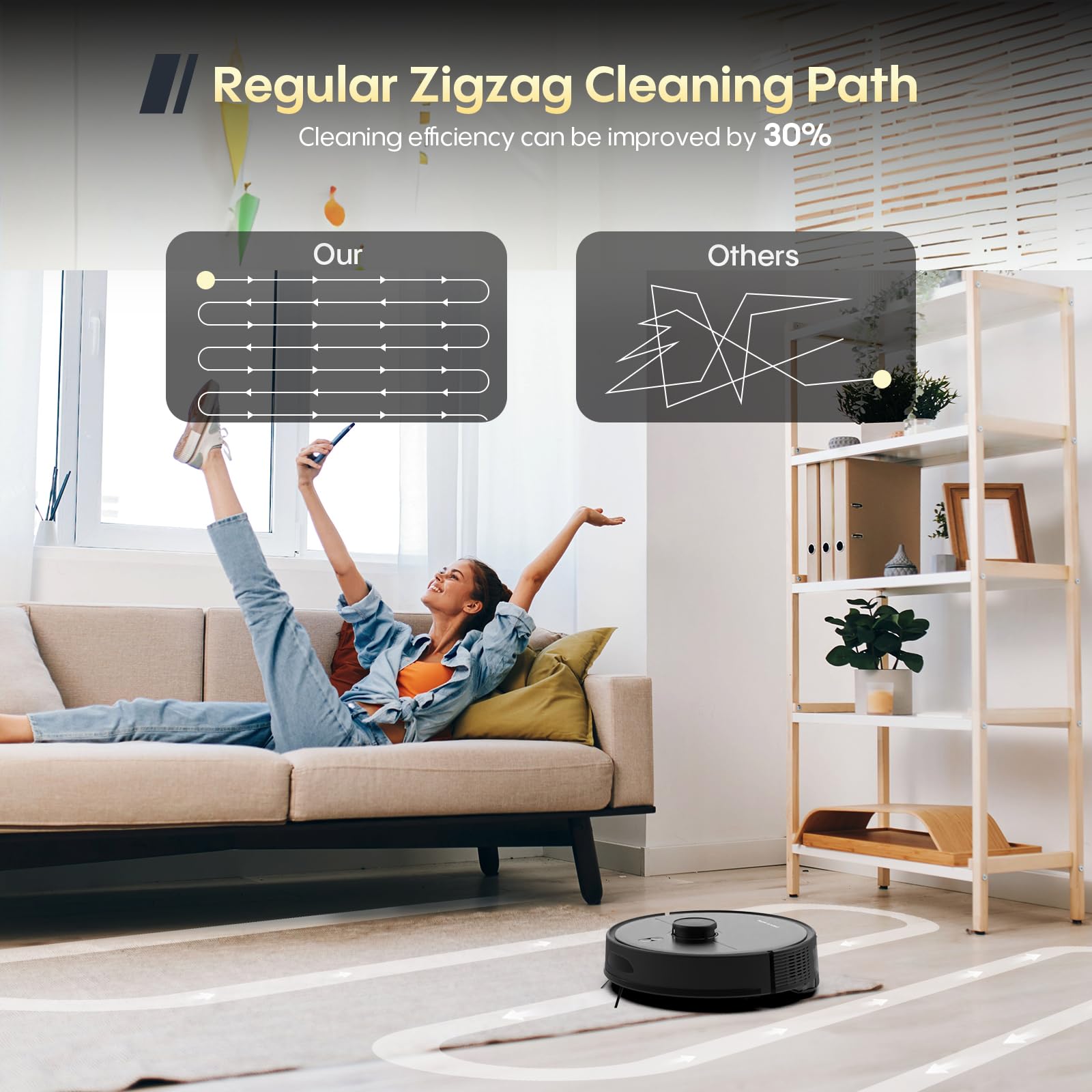 eitton can be controlled via app, voice, or buttons.