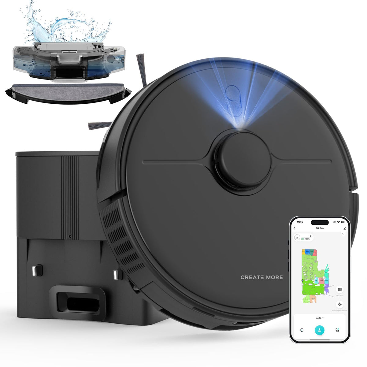 eitton robot vacuum with self-emptying dock delivers hands-free cleaning.