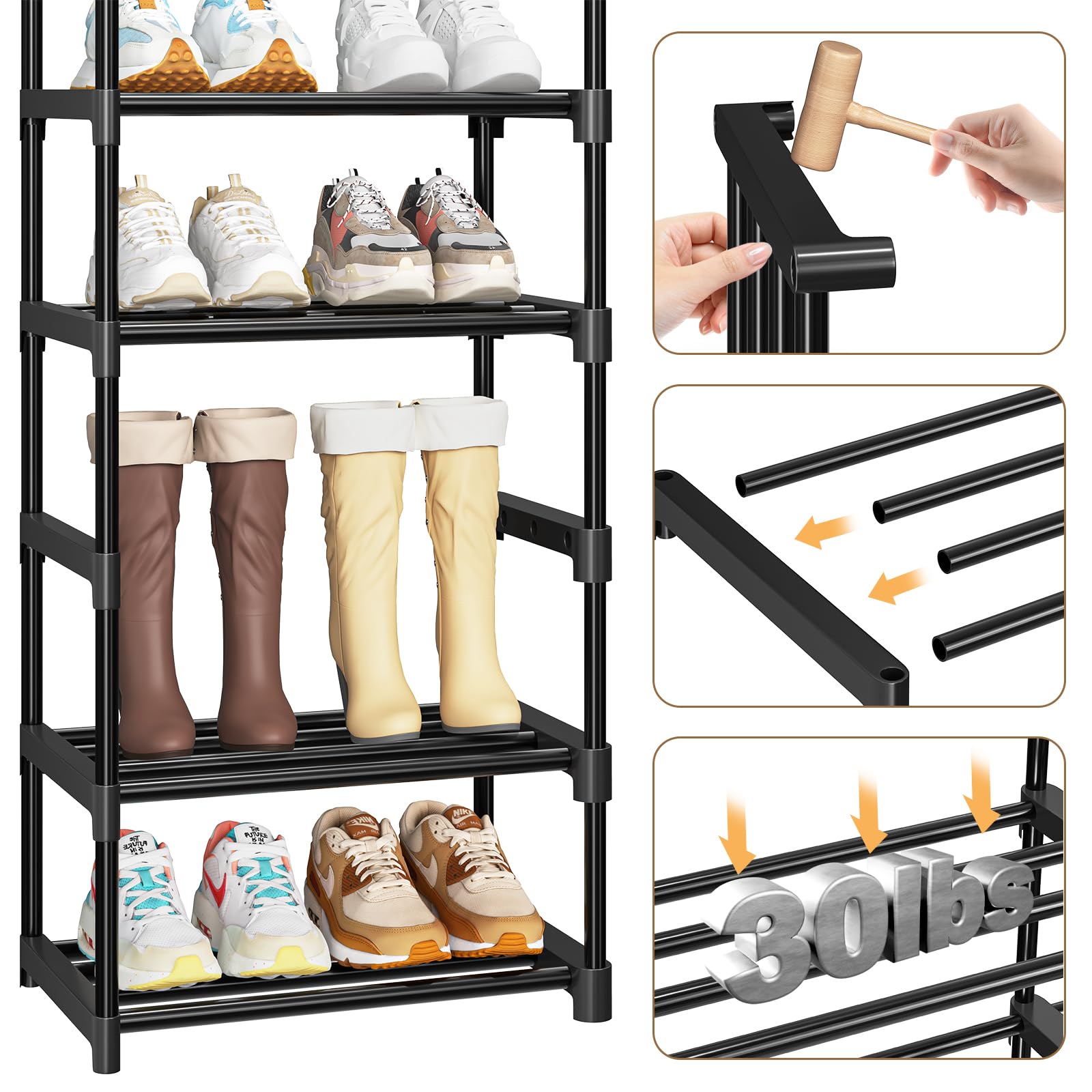 Ekisemio entryway organization with extra shelf space for bags
