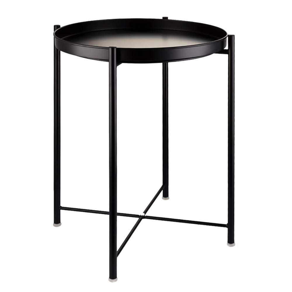 EKNITEY small side table with removable tray for convenient serving and display.
