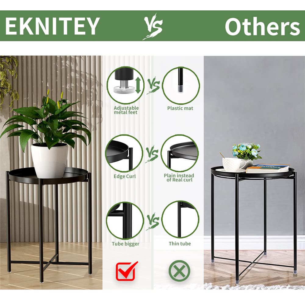 EKNITEY small side table compact design saves space while providing a stable surface.
