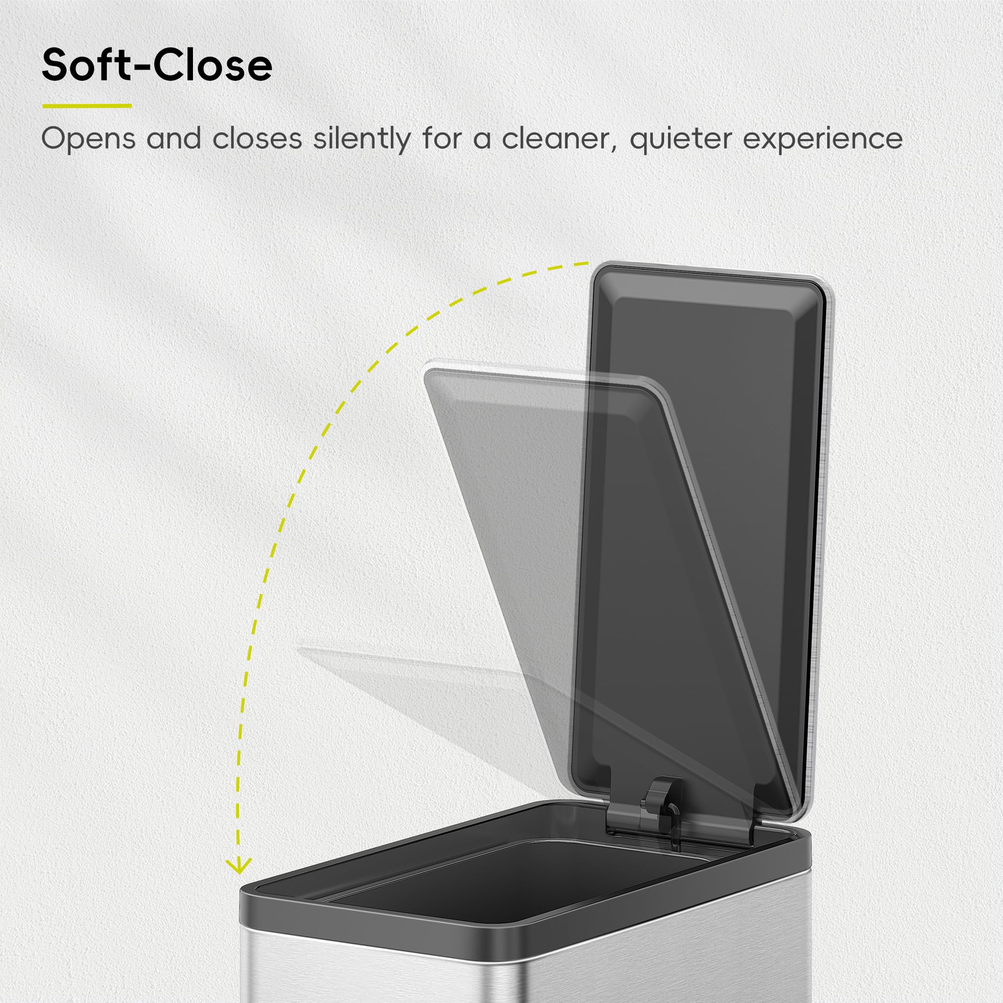 EKO 200,000-step pedal ensures reliable hands-free opening every day.