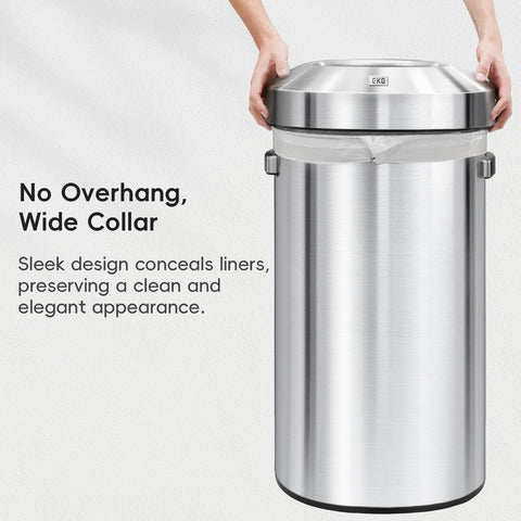 EKO commercial-grade trash can supports efficient waste management.