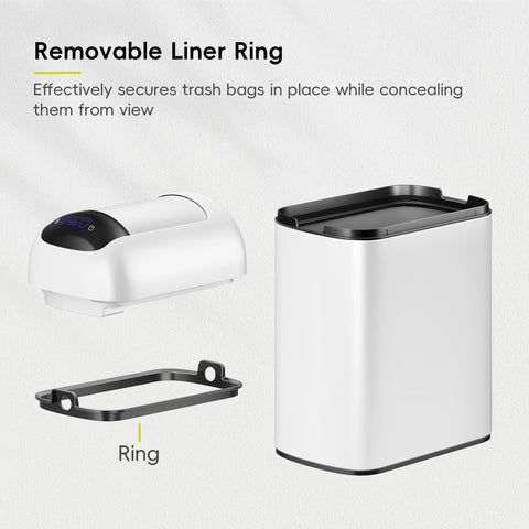EKO Astro Slim Sensor Trash Can in a compact footprint for tight spaces.