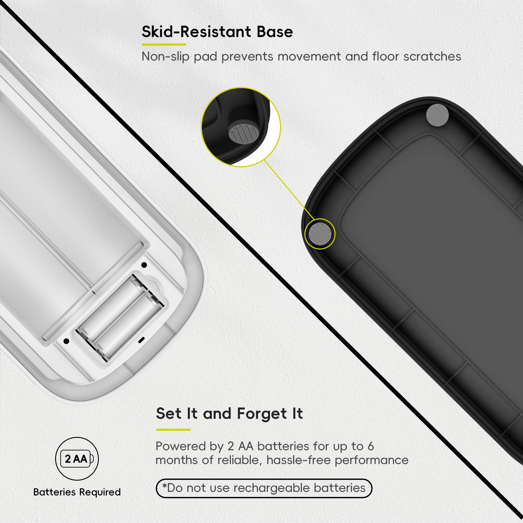 EKO Astro Slim Sensor Trash Can with soft-close, retractable lid in action.