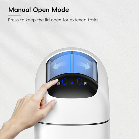 EKO Astro Slim Sensor Trash Can in stainless steel finish with fingerprint resistance.