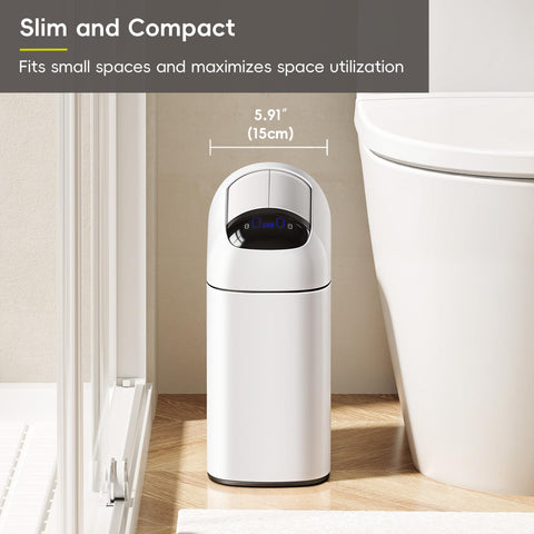EKO Astro Slim Sensor Trash Can with starter EKO Code B bags included.