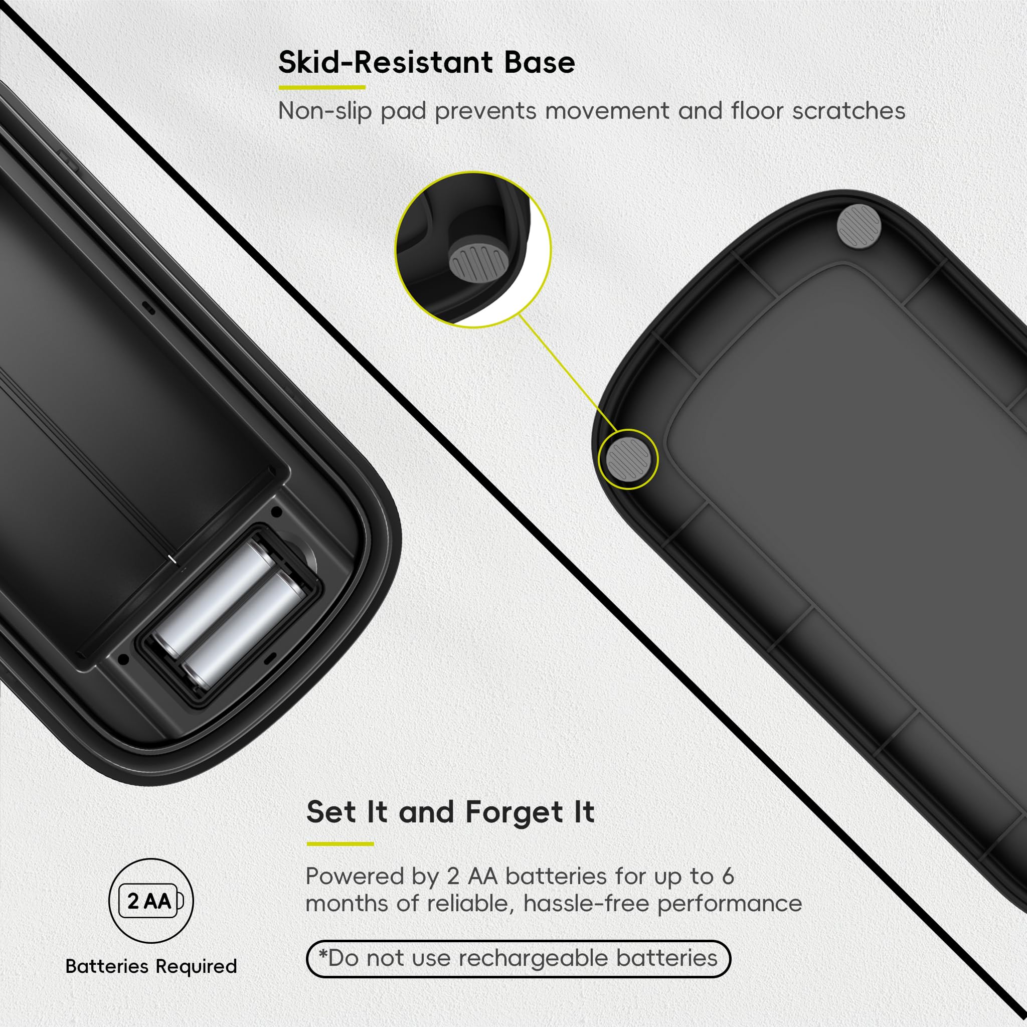 EKO Astro Slim Sensor Trash Can stay-open mode for hands-free tasks.