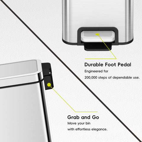 Compact footprint with dimensions 11.2 L x 6.2 W x 12.4 H.