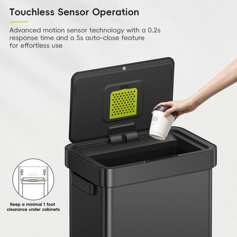 EKO Mirage-T 50L fingerprint-resistant surface stays clean between cleanups